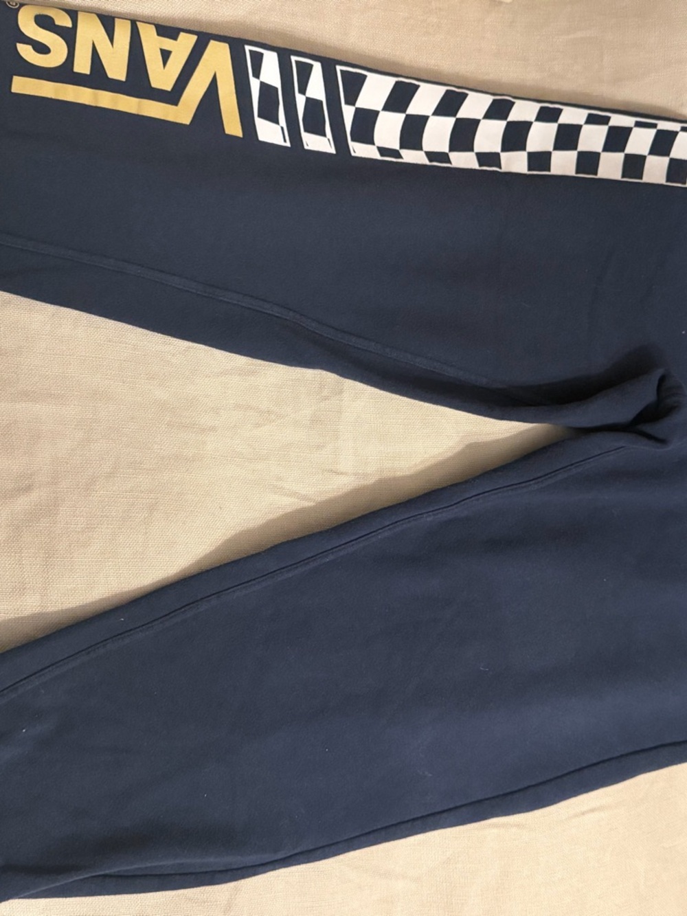 Vans Navy Graphic Leggings with Checker Stripe
